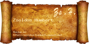 Zsoldos Humbert névjegykártya